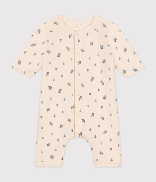 Langer Baby-Overall aus Doppeljersey naturfarben/vielfarbig