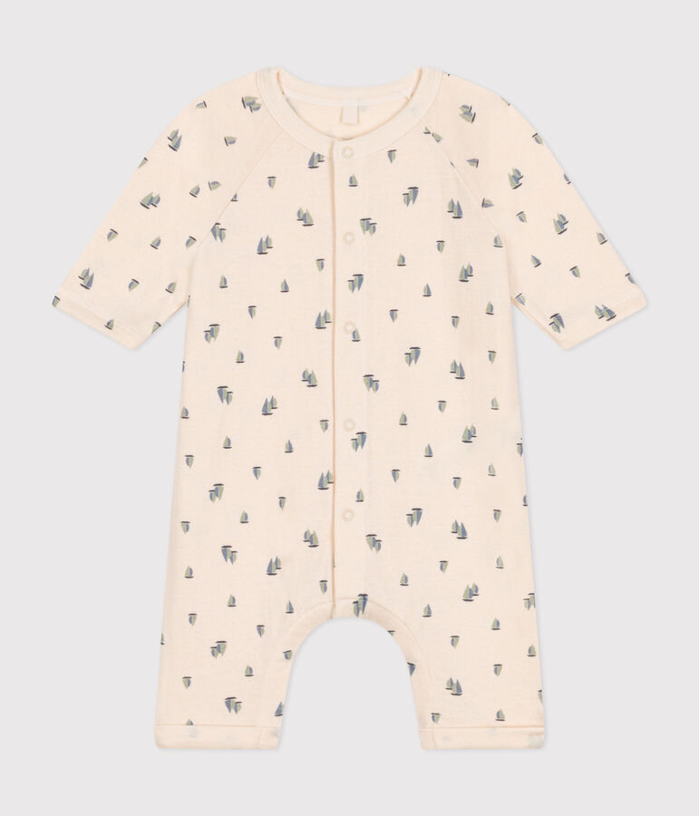 Langer Baby-Overall aus Doppeljersey naturfarben/vielfarbig