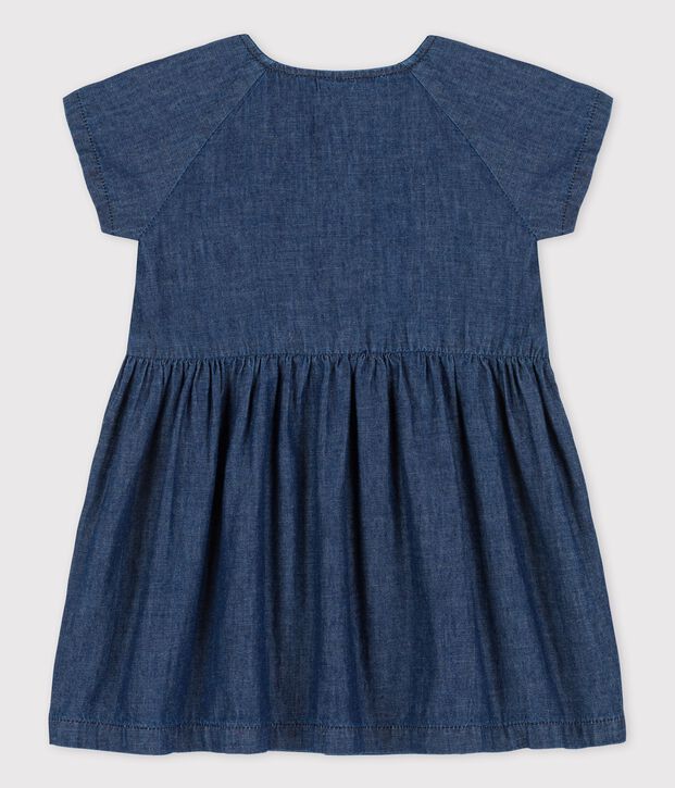 Babykleid aus leichtem Bio-Denim blau