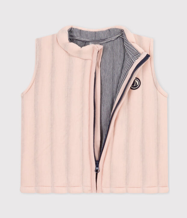 Baby-Weste aus gestepptem Doppeljersey rosa