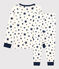 Kinderpyjama aus Baumwolle mit Sternenmuster weiss MARSHMALLOW/blau MEDIEVAL