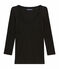 T-shirt 3/4-ärmel damen schwarz NOIR