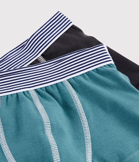Set mit 2 einfarbigen Boxershorts für kleine Jungen variante 1