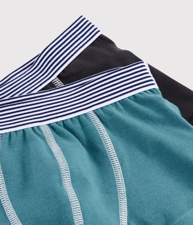 Set mit 2 einfarbigen Boxershorts f&uuml;r kleine Jungen vielfarbig