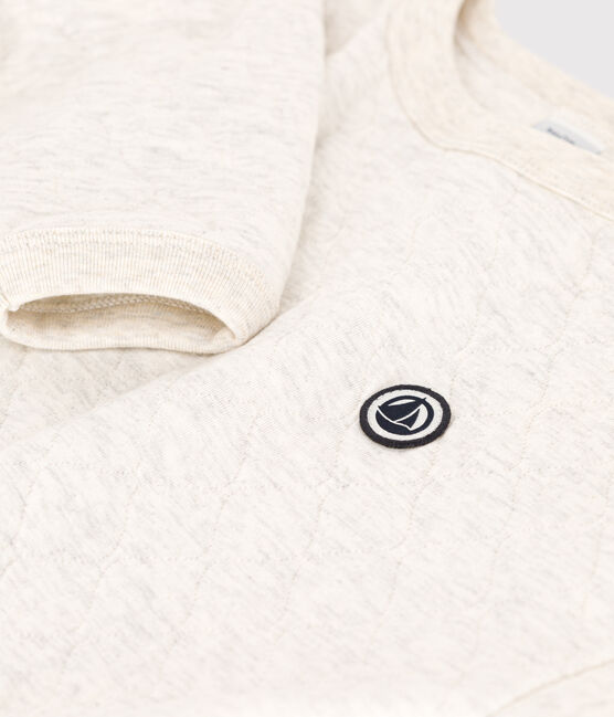 Kinder-Sweatshirt aus gestepptem Doppeljersey für Mädchen / Jungen beige MONTELIMAR CHINE