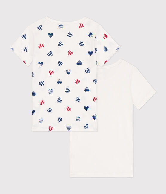 2er-Set kurzärmelige Kinder-T-Shirts aus Baumwolle mit Herzmotiv variante 1