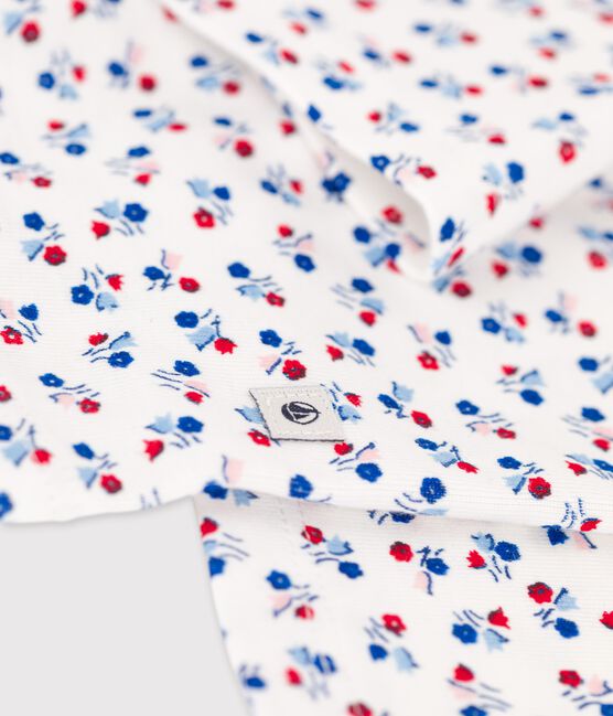 Kinderpyjamas aus Baumwolle mit Blumenmotiv für Mädchen weiss MARSHMALLOW/weiss MULTICO