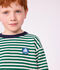 Lang&auml;rmeliges Kinder-T-Shirt mit Streifen gr&uuml;n/beige/gr&uuml;n