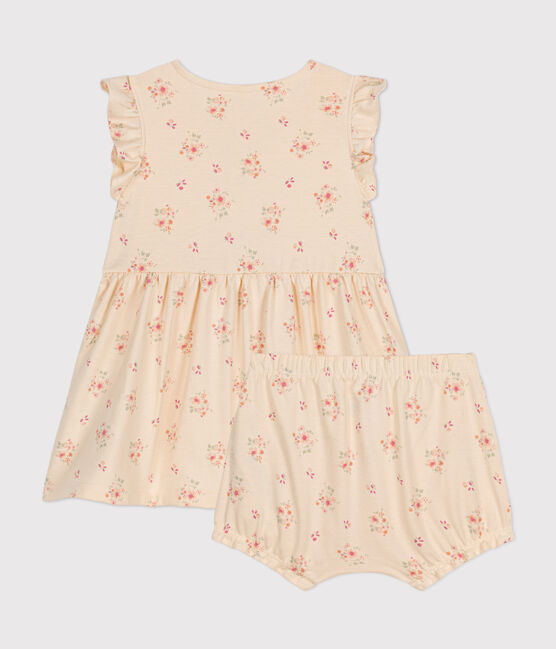 Baby-Kleid und -Bloomer aus leichtem Jerseystoff weiss AVALANCHE/ MULTICO