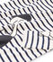 Gestreiftes T-Shirt für Damen beige COQUILLE/blau SMOKING