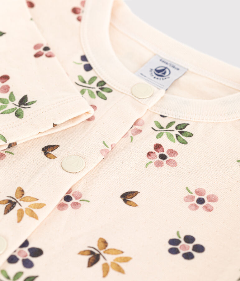 Kinder-Cardigan aus Doppeljersey f&uuml;r M&auml;dchen naturfarben/vielfarbig