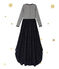Mädchen-Langarmkleid im 2-in-1-Effekt Petit bateau x Marie-Agnès Gillot blau SMOKING/beige COQUILLE