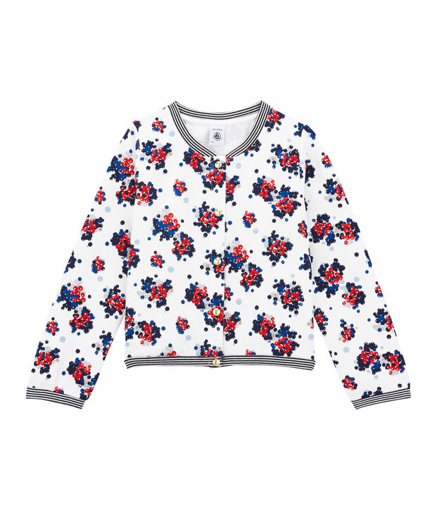 M&auml;dchen Cardigan weiss/vielfarbig
