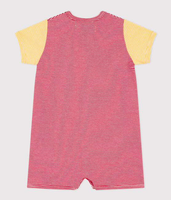 Kurzoverall Petit Bateau X Snoopy aus Baumwolle für Babys rot CORRIDA/weiss MARSHMALLOW