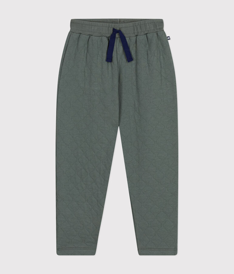 Kinderhose aus gestepptem Doppeljersey f&uuml;r Jungen gr&uuml;n
