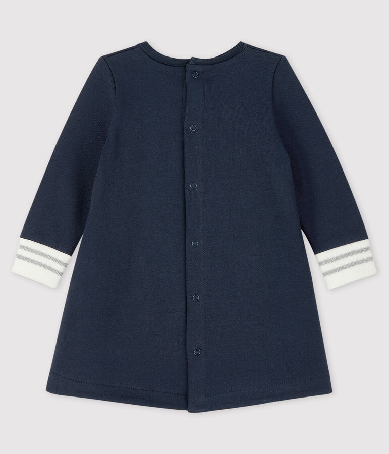 Lang&auml;rmeliges Baby-Kleid f&uuml;r M&auml;dchen blau SMOKING/weiss MARSHMALLOW