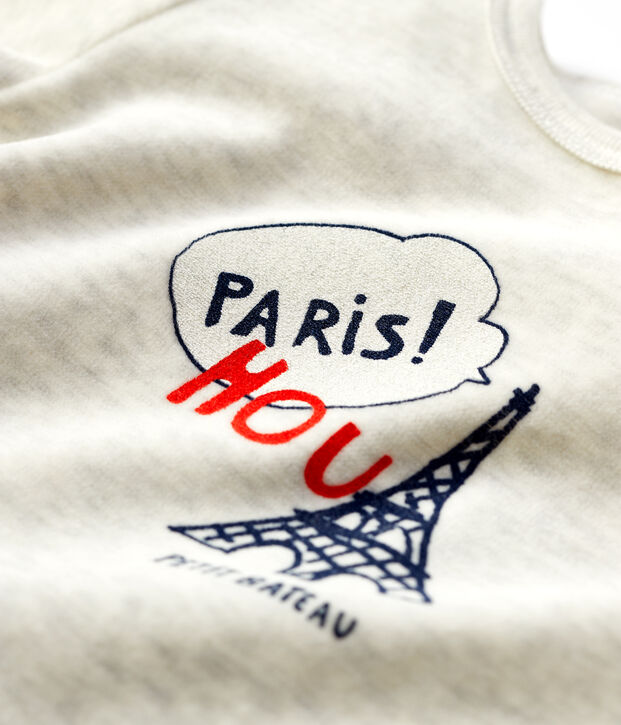 Baby-Strampler aus Velours in einfarbig Beige MONTELIMAR CHINE