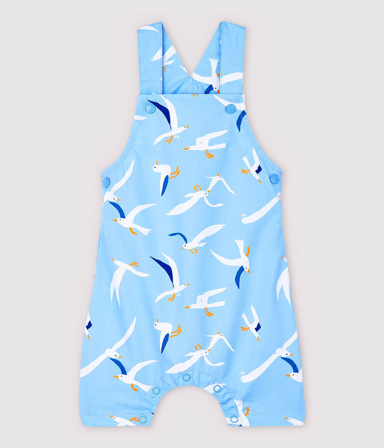 Kurze Baby-Latzhose aus Sergestoff f&uuml;r Jungen blau/vielfarbig