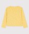 Gemusterter Cardigan aus Baumwolle für Mädchen gelb ORGE/weiss MARSHMALLOW
