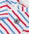 Gestreiftes Baby-Kapuzensweatshirt aus dickem Jersey weiss MARSHMALLOW/weiss MULTICO
