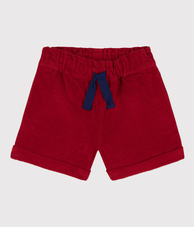 Kinder-Shorts aus Cordsamt f&uuml;r M&auml;dchen rot