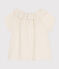 Kinder-Bluse aus Musselin für Mädchen weiss MARSHMALLOW