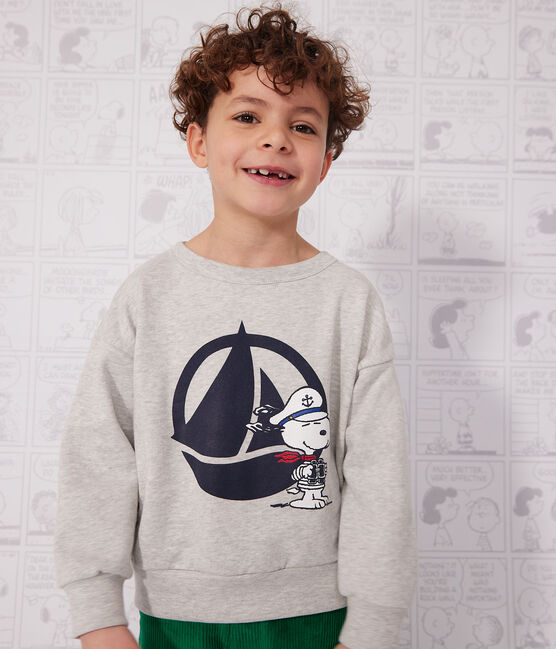 Kinder-Sweatshirt aus Molton grau BELUGA CHINE