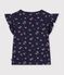 Kurz&auml;rmeliges Kinder-T-Shirts mit Blumenmuster blau/vielfarbig