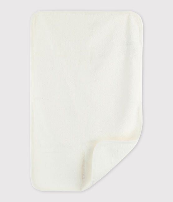 Baby-Set mit Tasche und Wickelunterlage aus Bio-Baumwoll-Doppeljersey weiss MARSHMALLOW/grau GRIS
