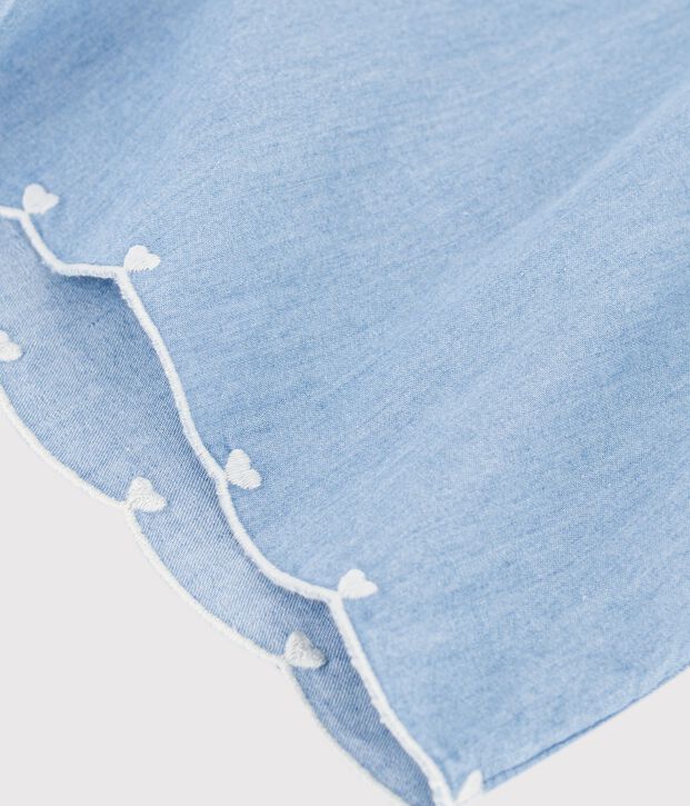 Kinder-Shorts aus einfarbiger Baumwolle blau