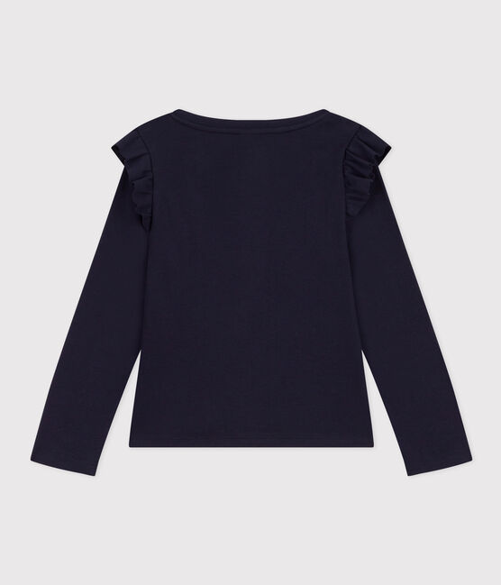 Langärmeliges T-Shirt aus Baumwolle für Kinder/Mädchen blau SMOKING