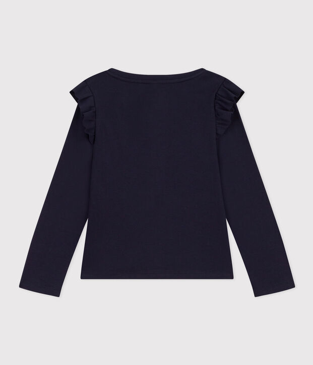 Lang&auml;rmeliges T-Shirt aus Baumwolle f&uuml;r Kinder/M&auml;dchen blau