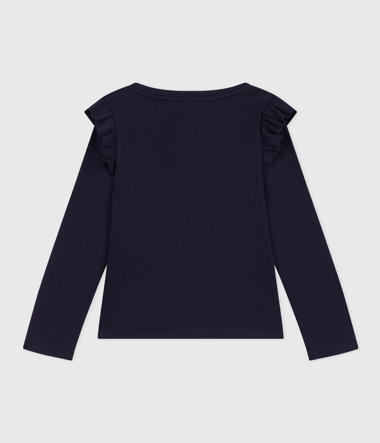 Lang&auml;rmeliges T-Shirt aus Baumwolle f&uuml;r Kinder/M&auml;dchen blau