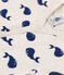 Baby-Kurzoverall aus Baumwolle mit Walmotiv beige MONTELIMAR/blau MEDIEVAL