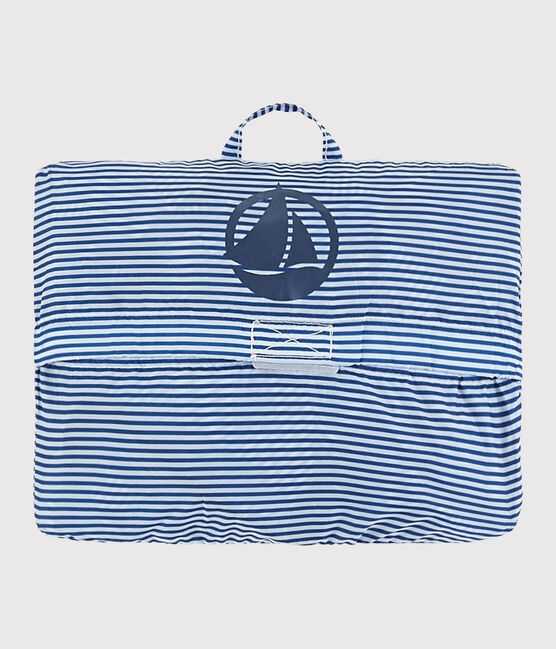 Kinder-Windjacke aus recyceltem Polyester Mädchen - Jungen blau SURF/weiss MARSHMALLOW