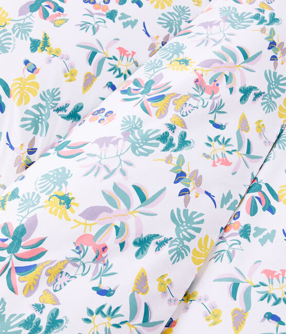Bettwäsche mit Dschungel-Print aus Popeline weiss MARSHMALLOW/weiss MULTICO