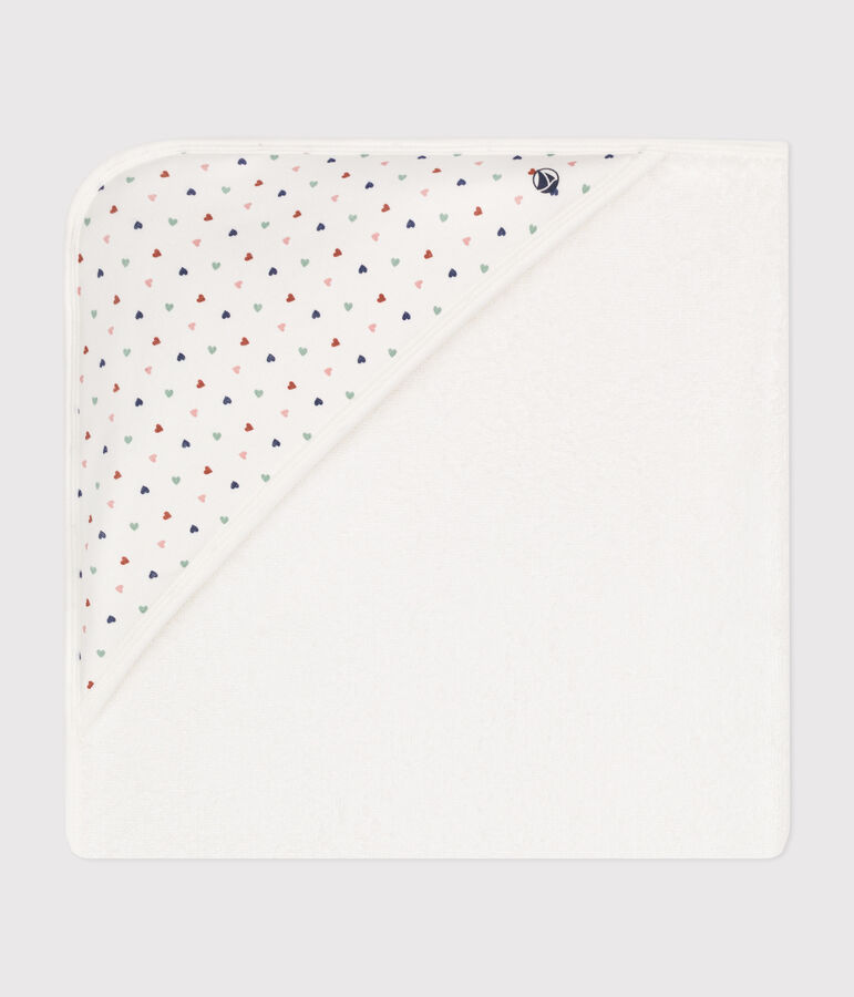 Baby Badetuch aus Baumwolle weiss MARSHMALLOW/weiss MULTICO