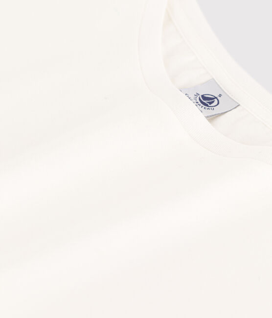 Damen-T-Shirt LE BOXY aus Baumwolle weiss MARSHMALLOW
