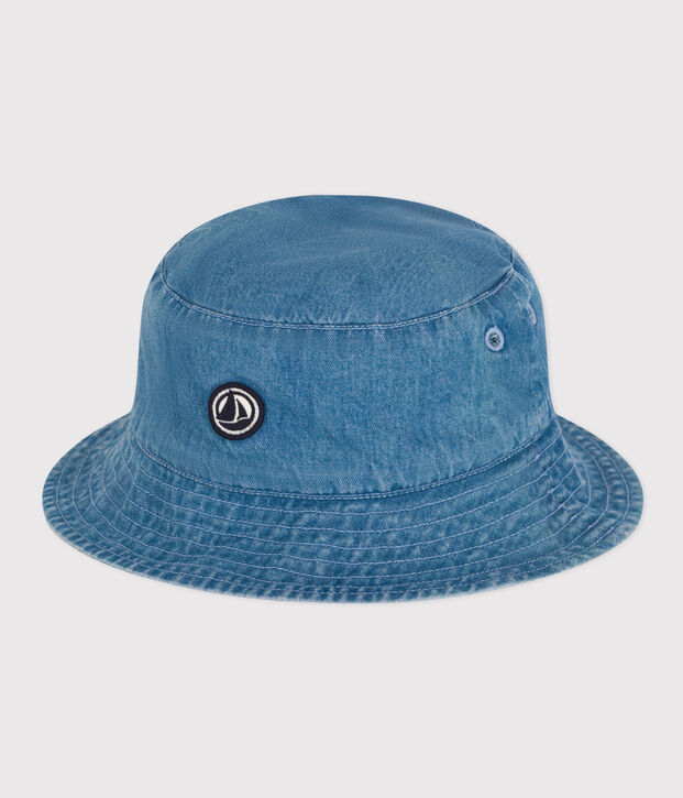 Kinder-Fischerhut aus blauem Denim blau