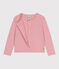 Kinder-Cardigan aus einfarbiger Baumwolle rosa CHARME