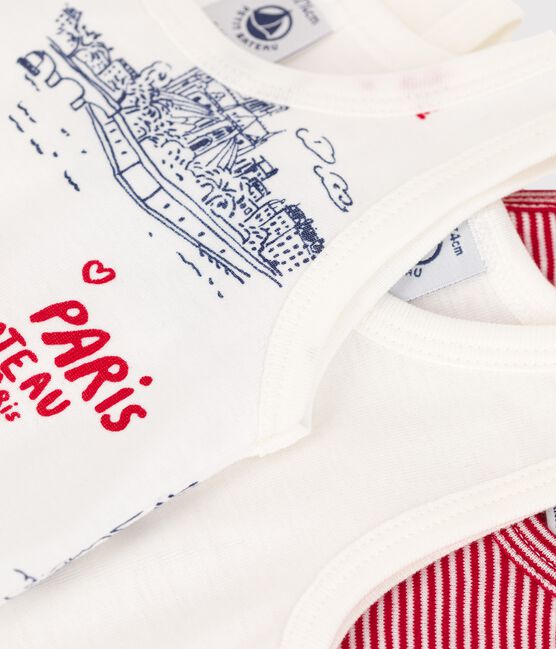 3er-Set ärmellose Paris-Bodys aus Baumwolle für Babys variante 1