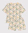 Damen-Pyjama, Shorts und T-Shirt aus Baumwolle mit Blumenmuster weiss AVALANCHE/ MULTICO