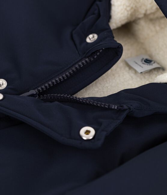 Halblanger Baby-Parka einfarbig blau SMOKING