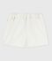 Baby-Shorts aus einfarbiger Baumwolle weiss MARSHMALLOW