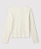 Einfarbiger Cardigan aus Baumwolle/Leinen Damen weiss MARSHMALLOW