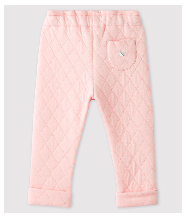 Baby-Hose aus gestepptem Doppeljersey f&uuml;r M&auml;dchen rosa
