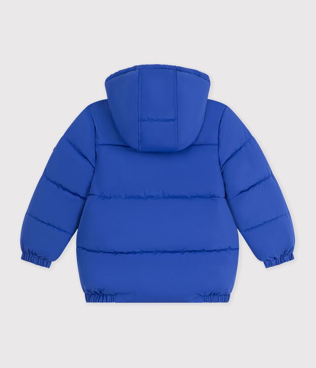 Einfarbige Kinder-Winterjacke blau