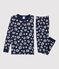 Snugfit-Kinderpyjama mit Sternen-Print für Jungen blau SMOKING/weiss MARSHMALLOW