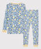 Snugfit-Kinderpyjama mit Panter-Print weiss MARSHMALLOW/weiss MULTICO