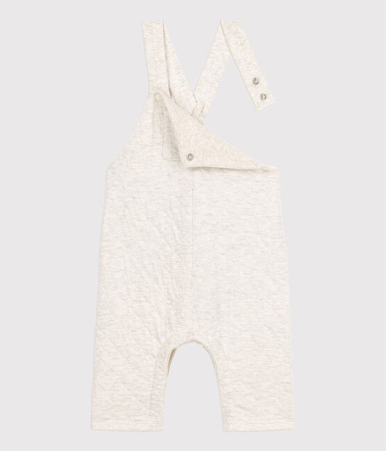Lange Baby-Latzhose aus gestepptem Doppeljersey beige MONTELIMAR CHINE